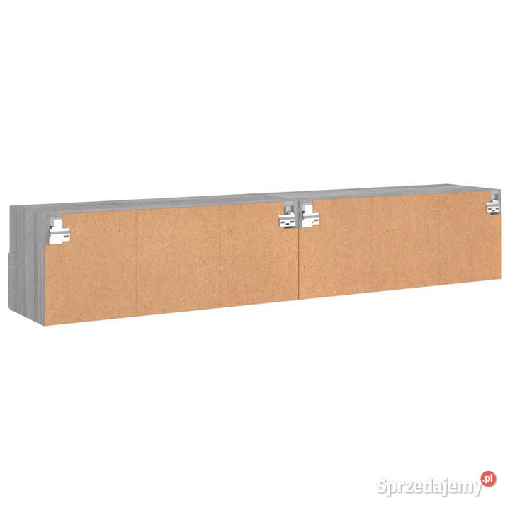 Ścienne szafki TV 2 szary dąb sonoma 80x30x30 Warszawa
