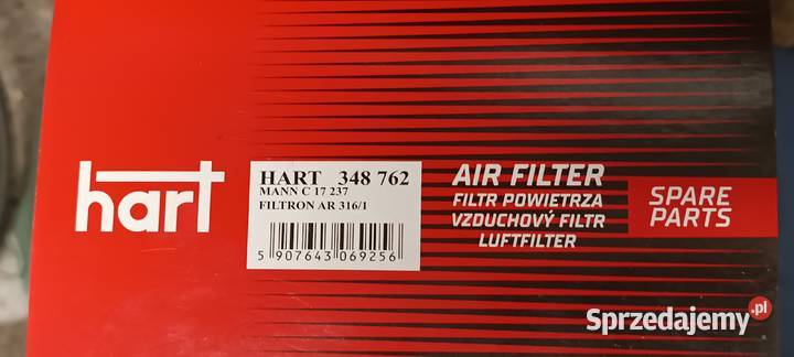 Filtr powietrza HART 348 762 DUCATO CITROEN dostawcze Koronowo sprzedam