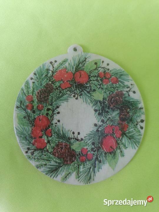 zawieszka zdrewniana 10 świeta świerk Dekoracje i ozdoby Sierpc