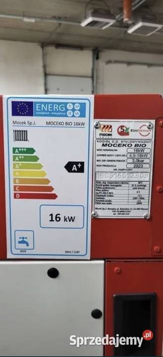 Kocioł na pellet drewno Moceko 16kW piec na Trzebnica