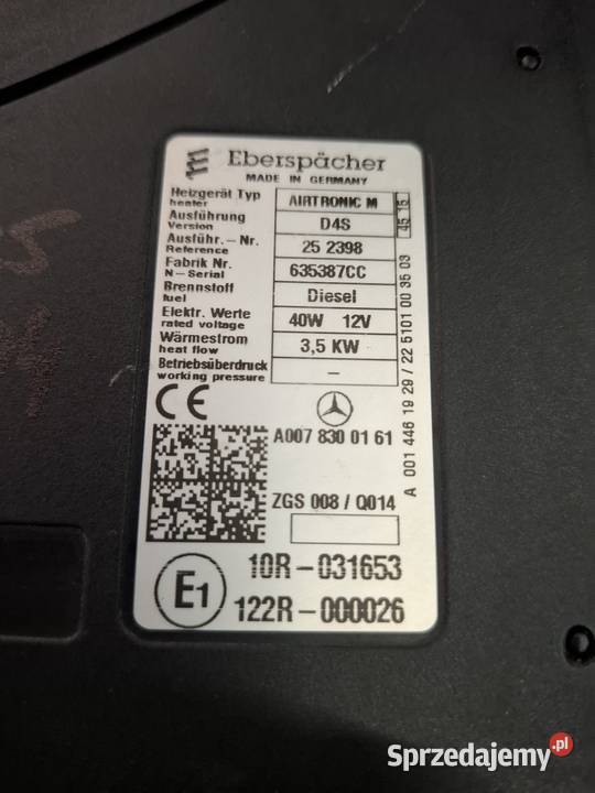 Webasto Suche Mercedes Sprinter 906 Airtronic M Kalisz