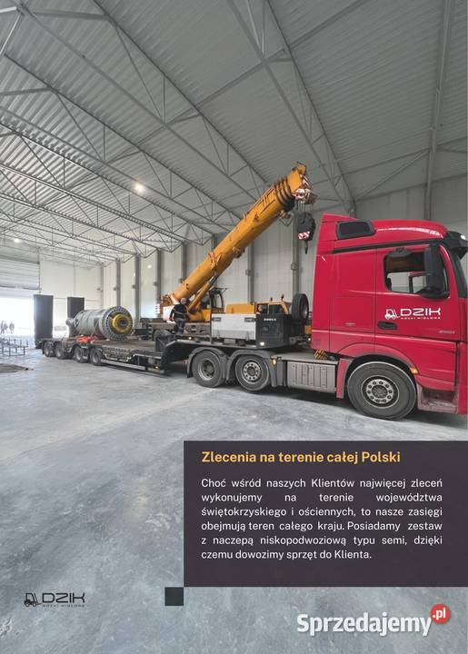 Transport ponadnormatywny gabarytów Łódź Transport specjalistyczny Transport specjalistyczny łódzkie