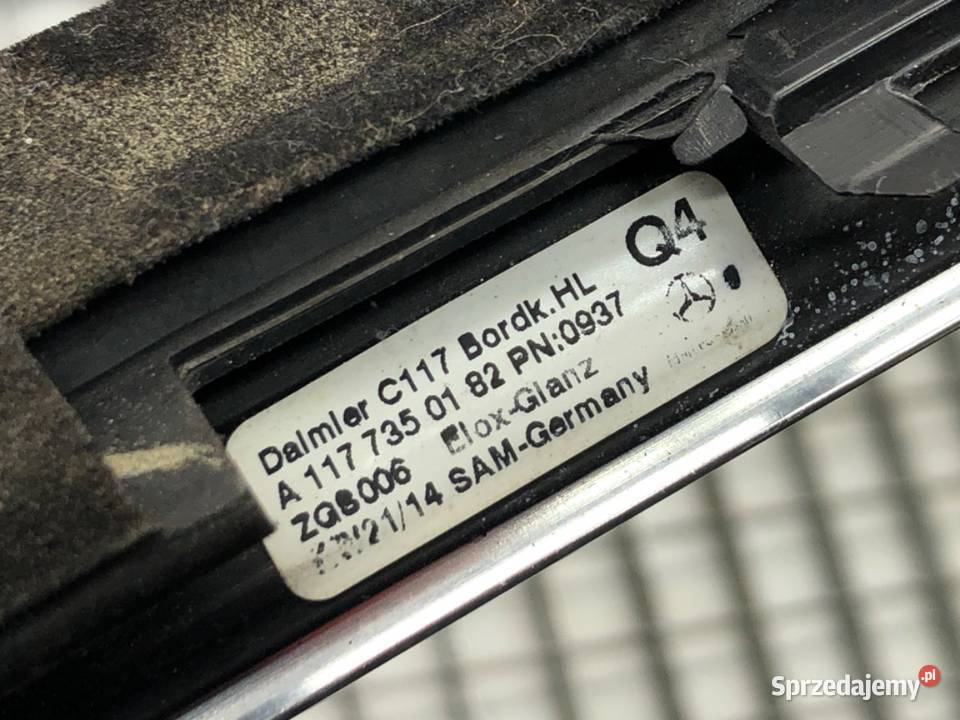 LISTWA ZGARNIAJĄCA TYŁ LEWA CHROM MERCEDES CLA osobowe