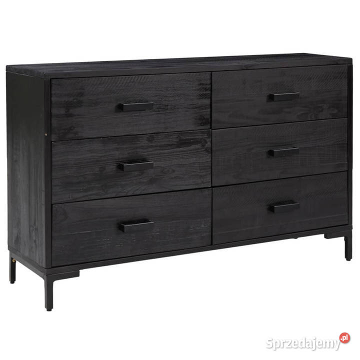 Szafka czarna 110x35x70 lite drewno sosnowe Warszawa