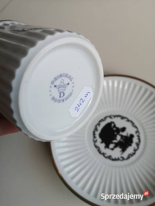 Kubek ze spodkiem porcelana Bohemia vintage Toruń
