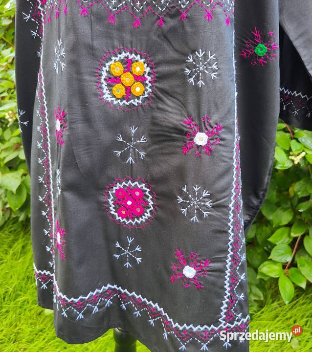 Nowa tunika czarna XXL 44 3XL 46 plus size folk Szczecin sprzedam