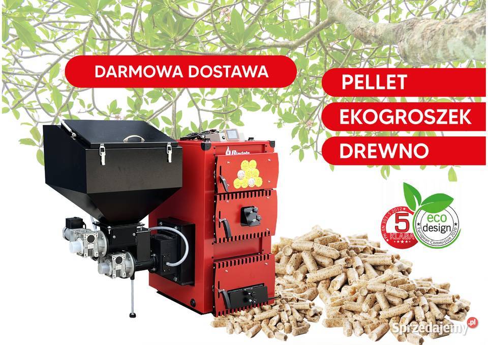 Kocioł na drewno pellet ekogroszek ATEST 5 KLASA Garwolin