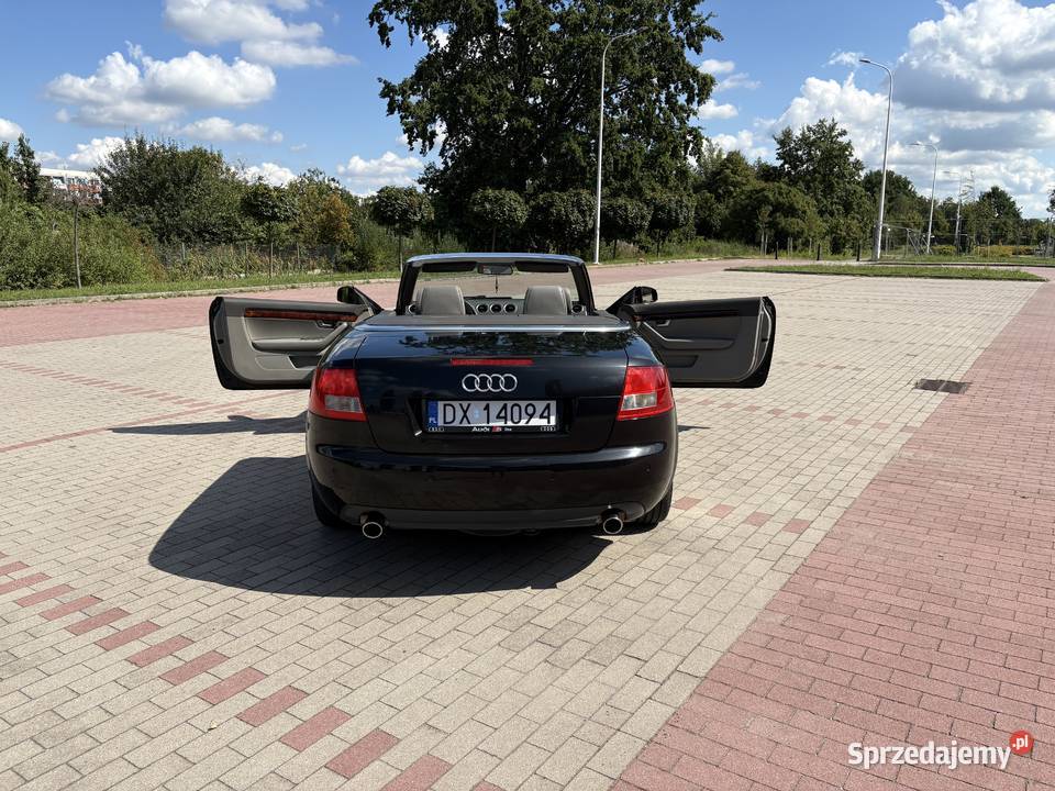 Audi A4 cabrio 30 benzyna V6 2002 skóra klima wspomaganie kierownicy A4 Jelcz-Laskowice