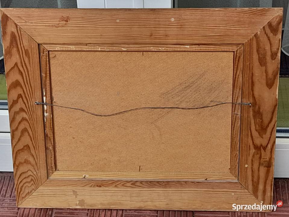 Widok na Paryż obraz olejny deska sygnowany Iłża