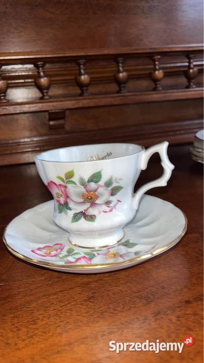 Filiżanka Royal Windsor England Alberta Wild Porcelana i szkło Gdańsk