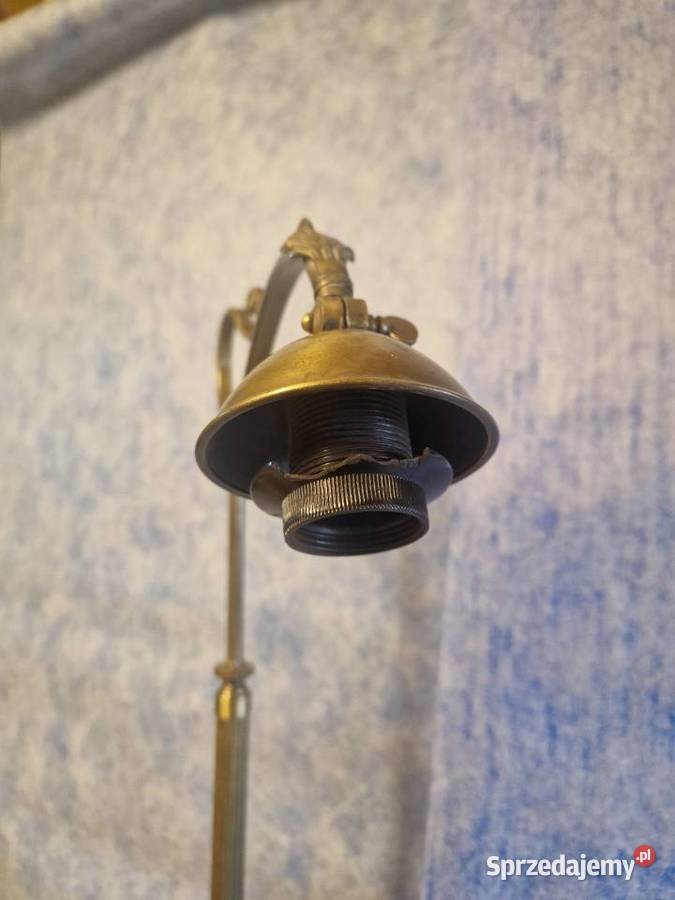 Scandinavian Art Deco Brass Floor Lamp 1930s Łuków