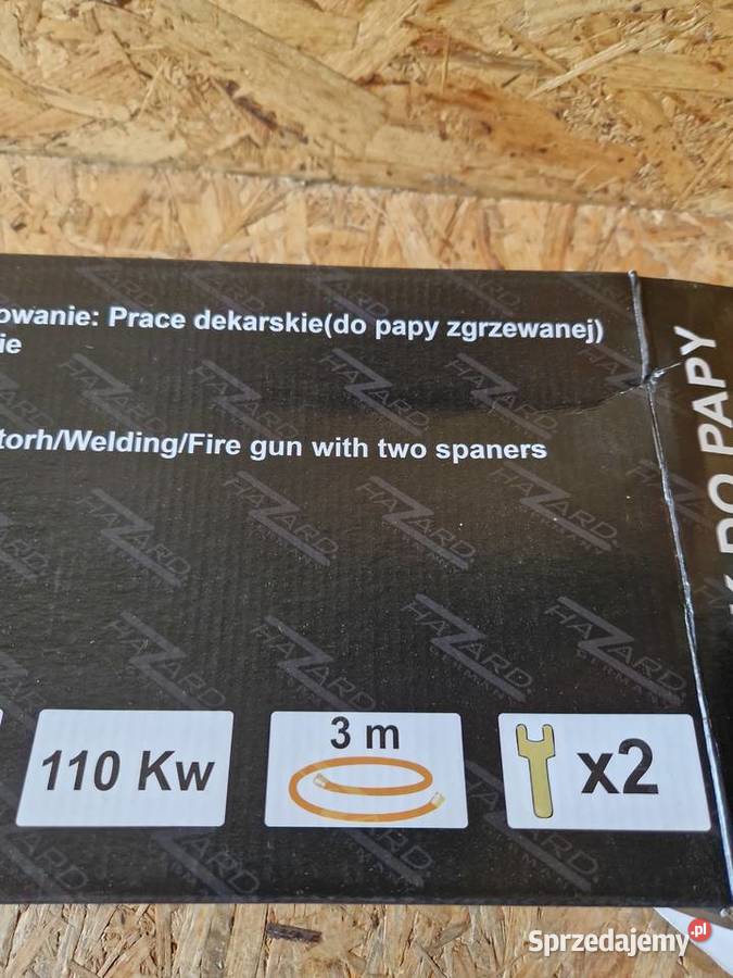 Palnik do Papy Dekarski 2 dysze 110kw Wąż Głogowa