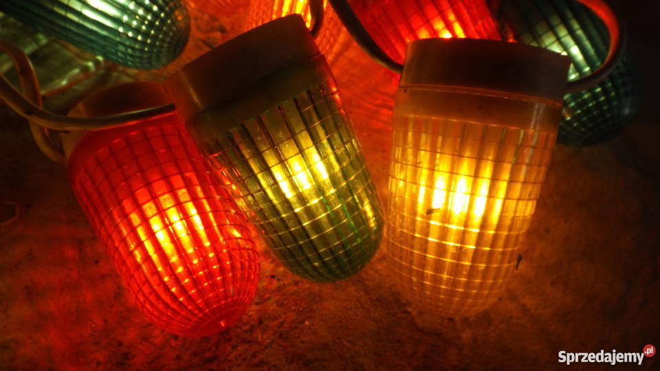 Stare lampki choinkowe z Prlu POLAMP warmińsko-mazurskie Grodziczno