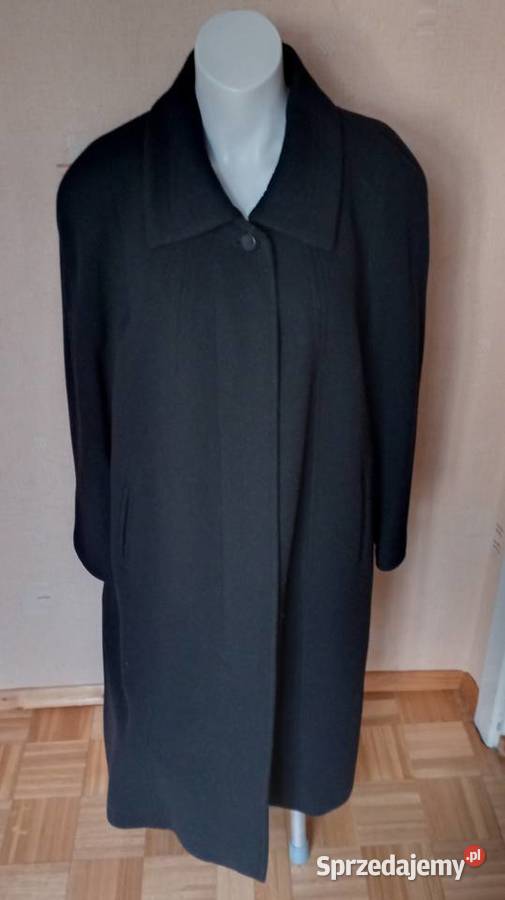 Płaszcz wełnianokaszmirowy czarny Kurtki i płaszcze Tarnowo Podgórne