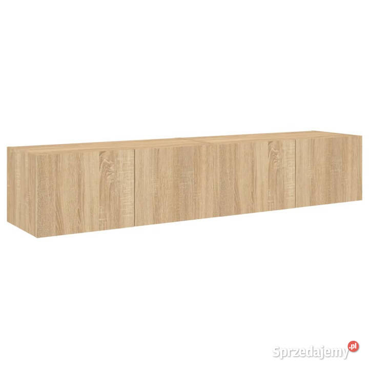 Ścienne szafki TV z LED 2 dąb sonoma 80x35x31 Warszawa
