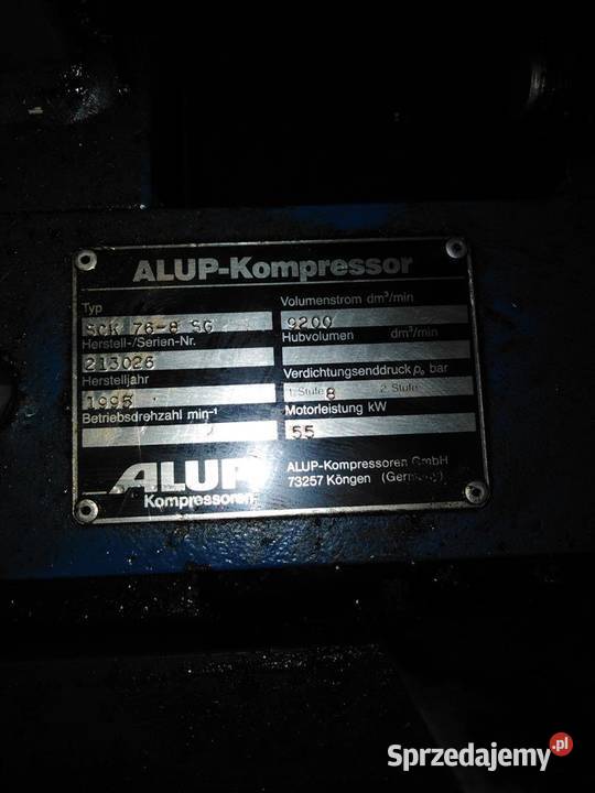 Sprężarka ALUP SCK 768SG 213026 55kW 92m3min opolskie Wilków