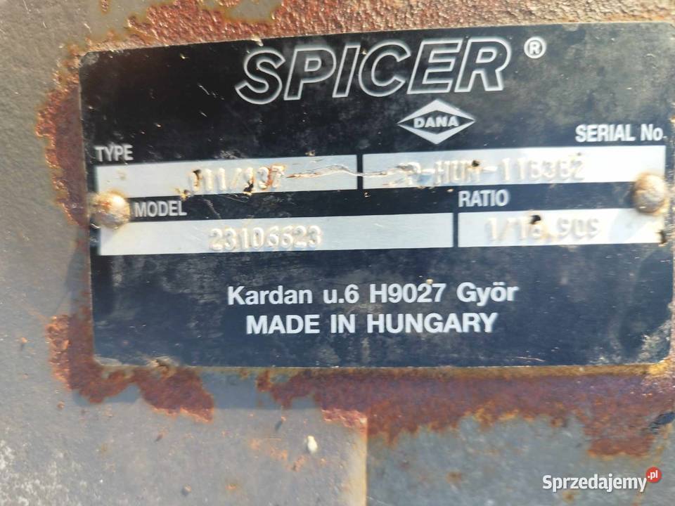 Most Spicer Dana 31511193 Spicer 111137 Motoryzacja Strzyżew