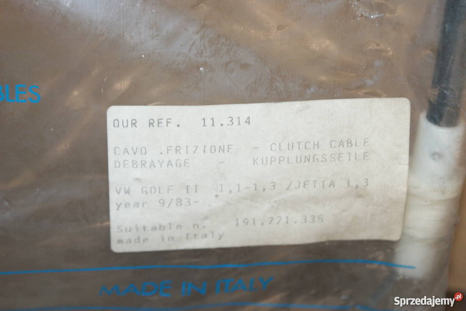 LINKA SPRZĘGŁA VW Opis MP VW Golf 11 13 15 J osobowe Białobrzegi