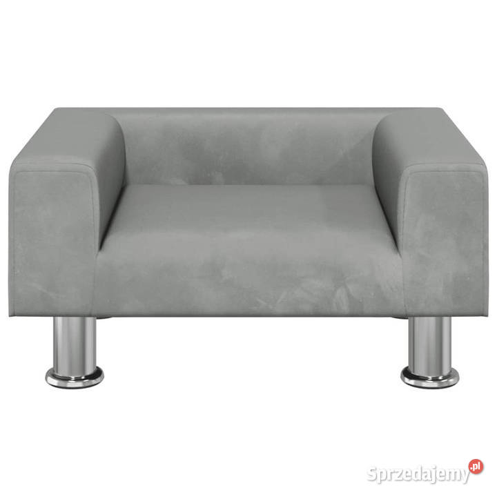 Sofa dzieci jasnoszara 50x40x265 aksamitna mazowieckie Warszawa