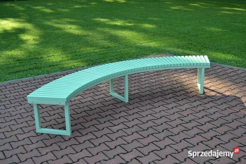 Ławka stalowa miejska półokrągła loft bez Krzeszowice