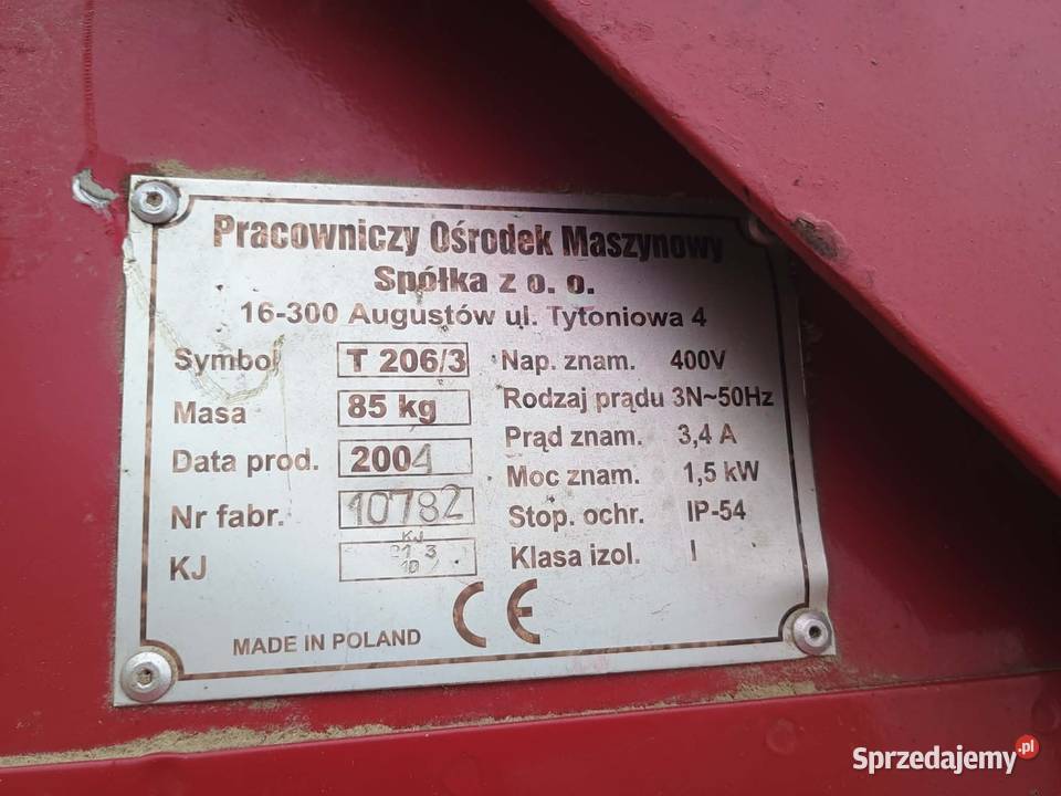 Przenośnik ślimakowy żmijka do zboża Pom Wólka Orłowska