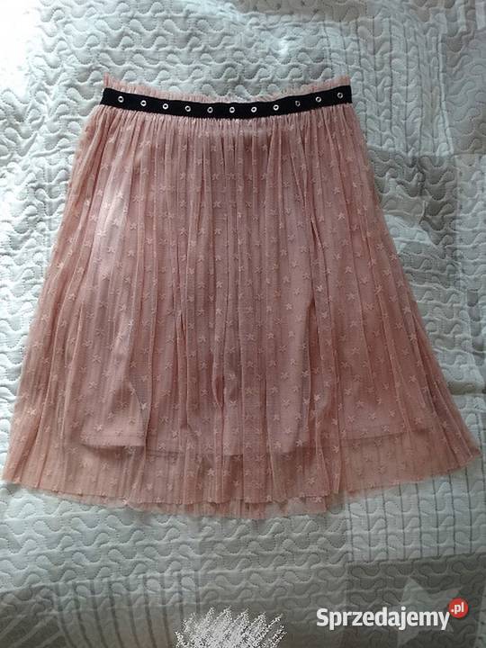Spódnica Tiulowa Imprezowa Pudrowa do Kolan M Spódnice i sukienki podlaskie Łomża