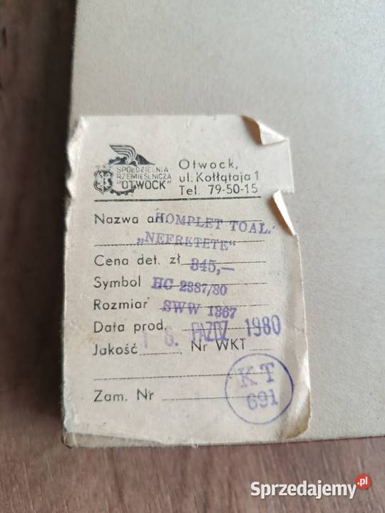 Sprzedam zestaw toaletowy Nefrettete z prl Choszczno