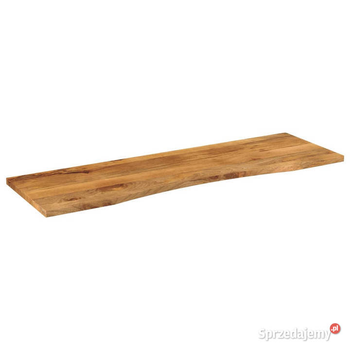 Blat biurka z wycięciem 160x50x25 surowe drewno Warszawa