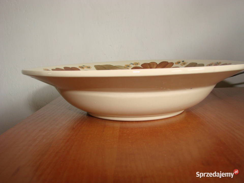 Włocławek fajansowy talerz dekoracyjny PRL Pruszcz Gdański