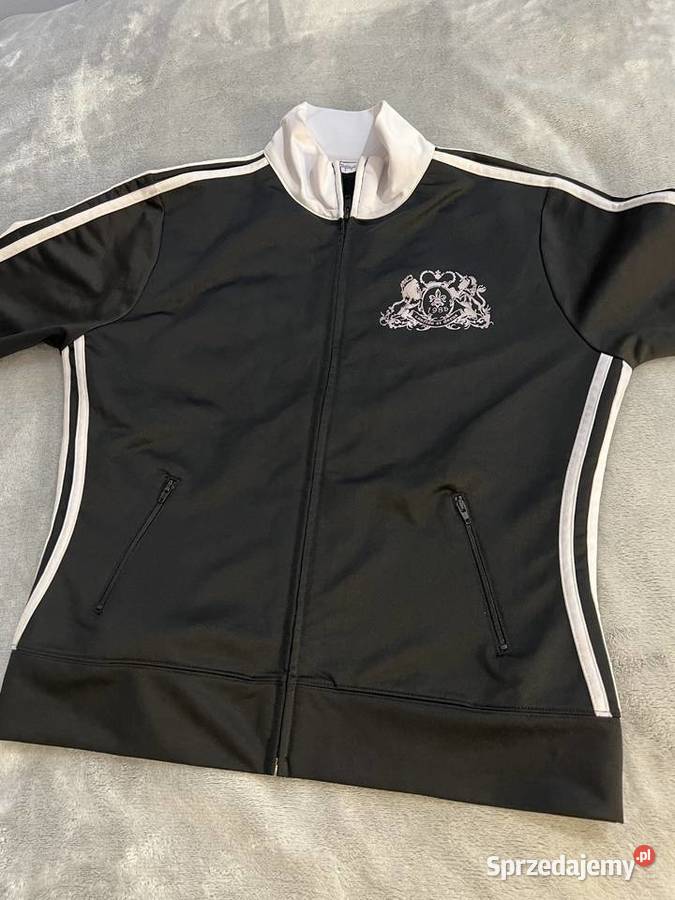 Sweter bluza na zamek zasuwana biało czarna Jasło