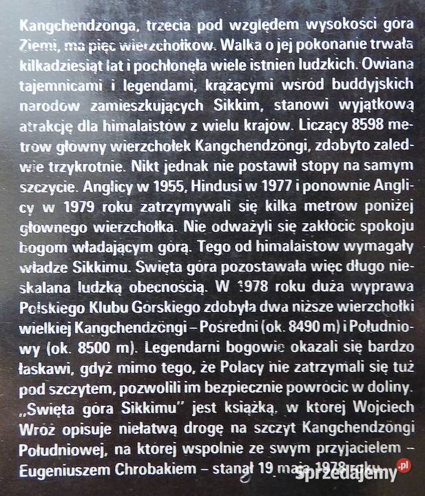 G Wróż Święta góra Sikkimu Zapiski z wyprawy