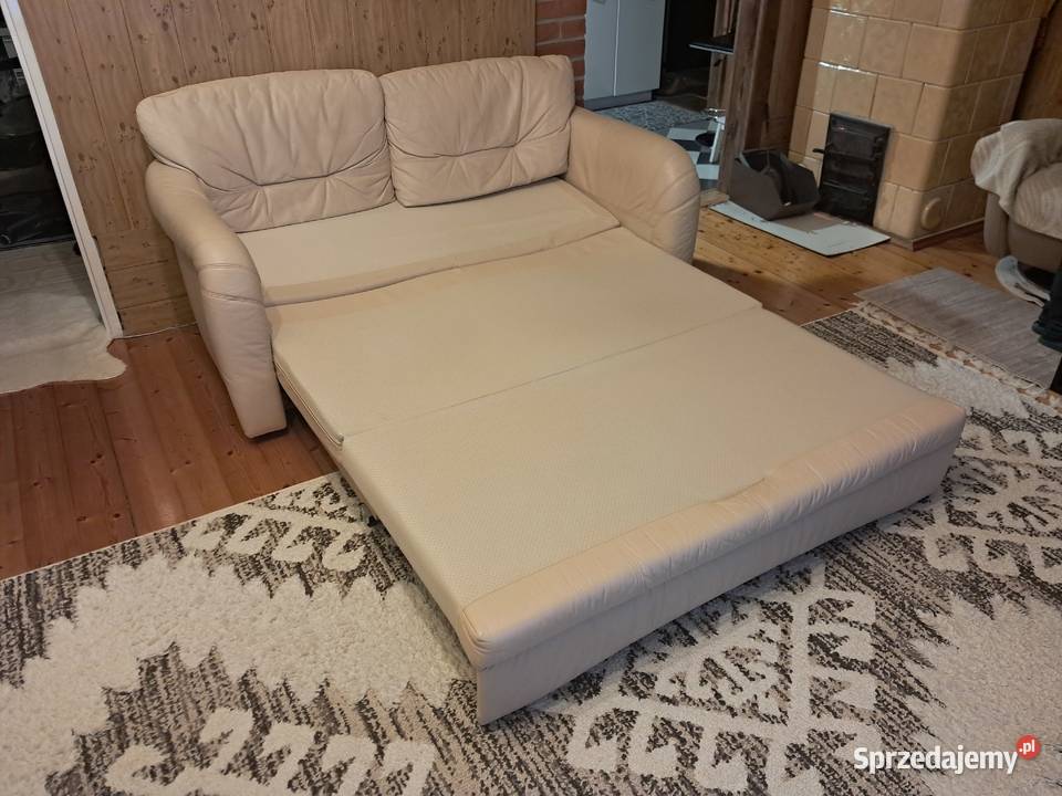 Sofa skórzana rozkładana Meble Jedlina-Zdrój