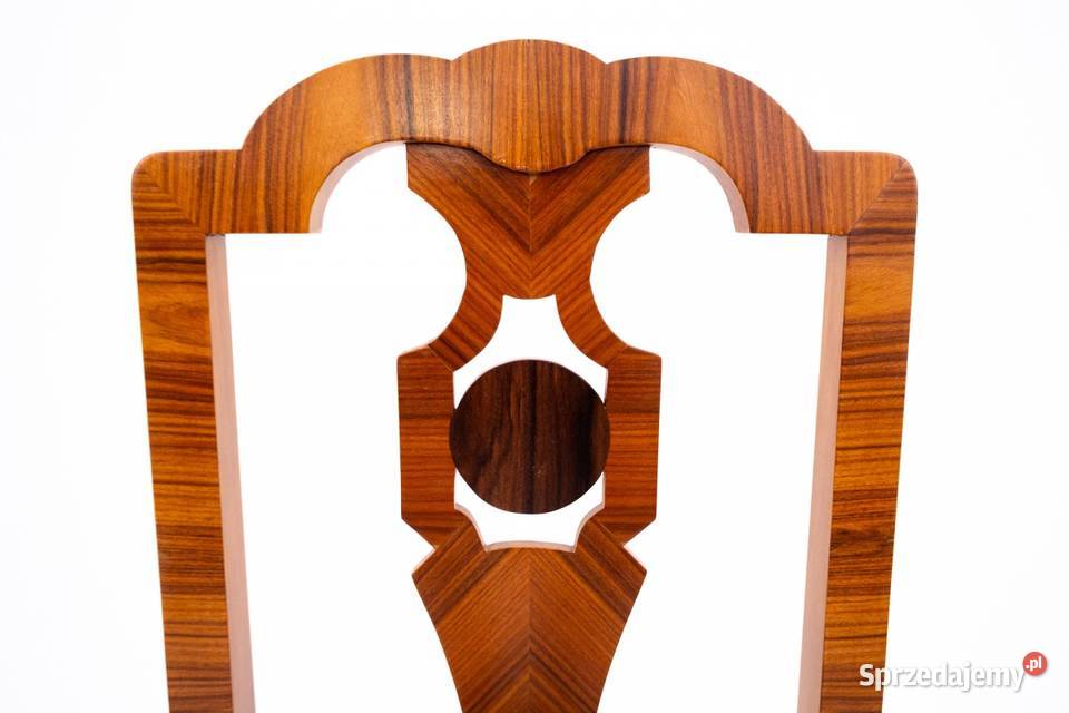 Komplet 6 ciu krzeseł w stylu Art Deco lata 40 śląskie Chorzów