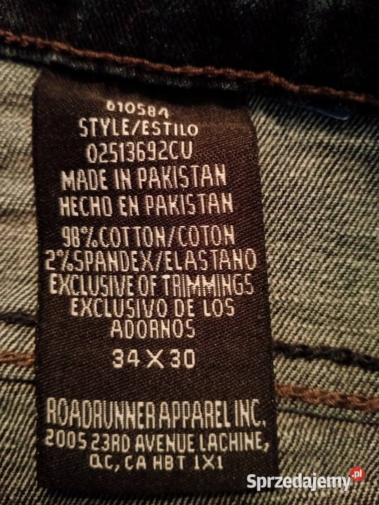 Jeansy męskie Urban Star W34 L30 proste Pas84 podkarpackie Mielec