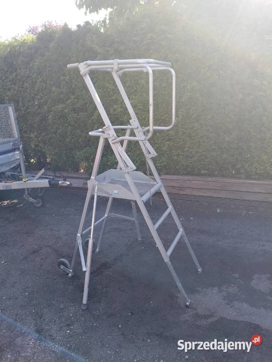 Drabina aluminiowa podest na schody ogród Pabianice