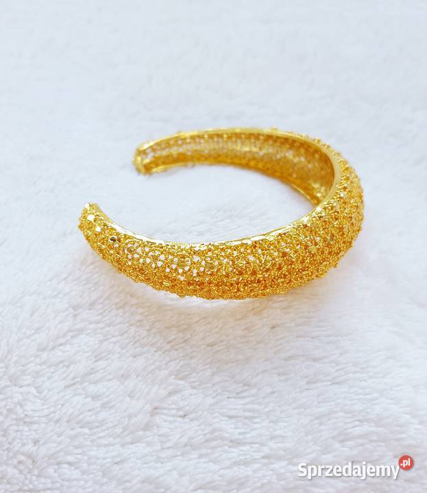 Nowa bransoletka arabska złoty kolor duża bangla