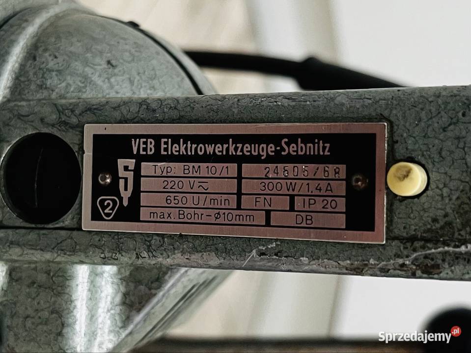 Wiertarka stołowa stojak z NRDDDR 300W VEB super sprzedam