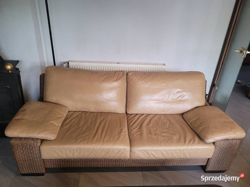 Dwie Sofy Rattanowe Lloyd Loom 3 osobowa i 2 śląskie Wisła