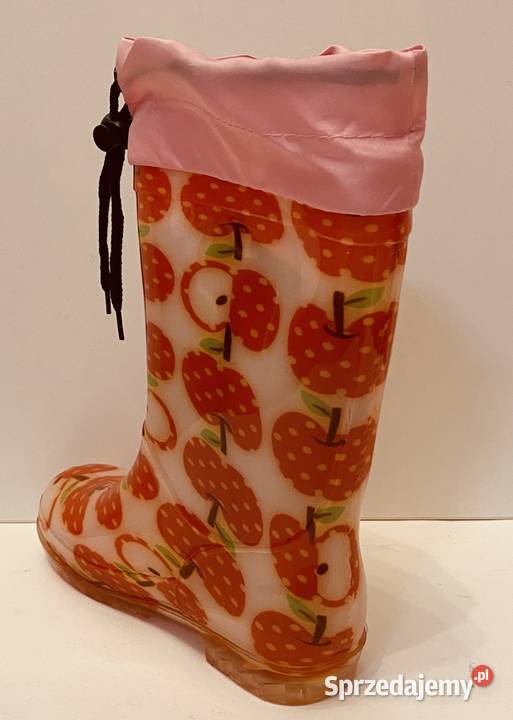 Dziewczęce kalosze w jabłka rozmiar 32