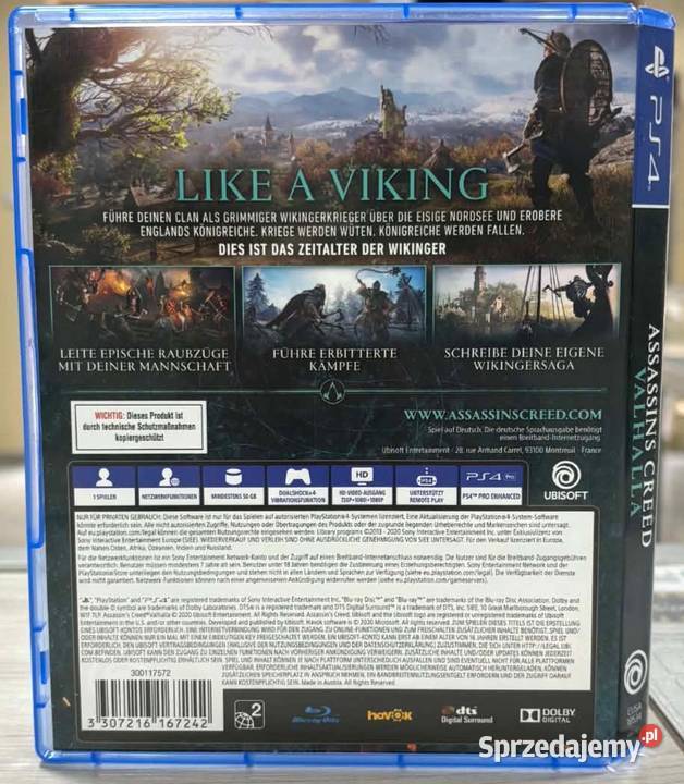 Gra 4 Assassins Creed Valhalla Elbląg sprzedam