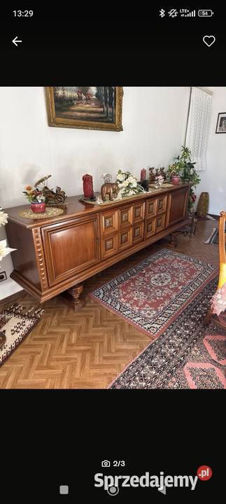 Witryna z komoda z litego drewna dębowego mazowieckie Grodzisk Mazowiecki