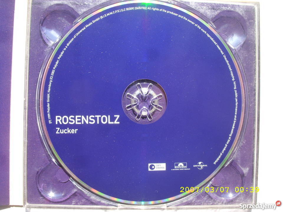 Rock CD ROSENSTOLZZUCKER POLYDOR CD Wołów