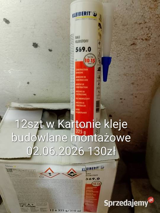 Kleje budowlane montażowe PODANA JEST SZTUKĘ