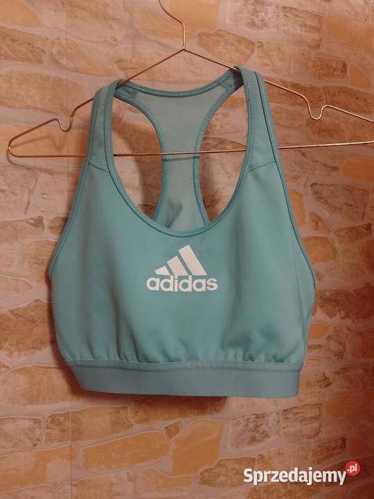 4244 XLXXL ADIDAS Turkusowy Top fitness bokserka