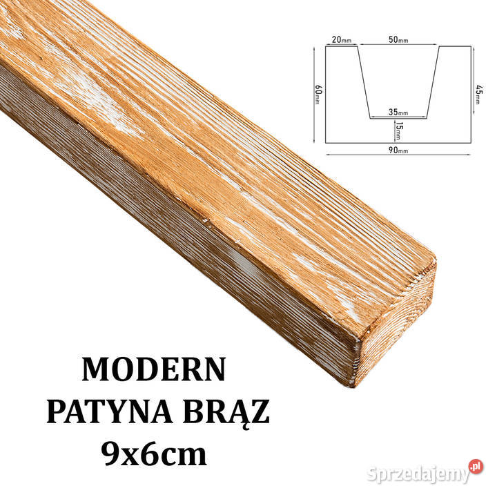 Belka Modern 9x6 Patyna Brąz