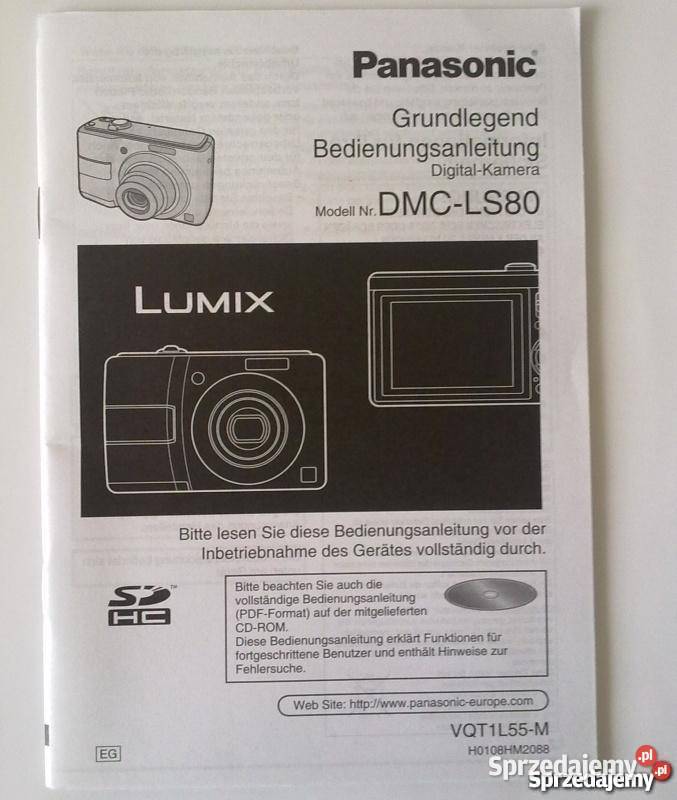 INSTRUKCJA OBSŁUGI PANASONIC LS80 LUMIX GER FRE