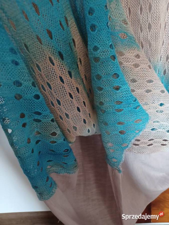 Tunika Exquisss ML nowa niebieska beżowa biała z Paski