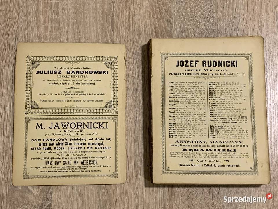 Kalendarz Krakowski Józefa Czecha na 1894 Bochnia sprzedam