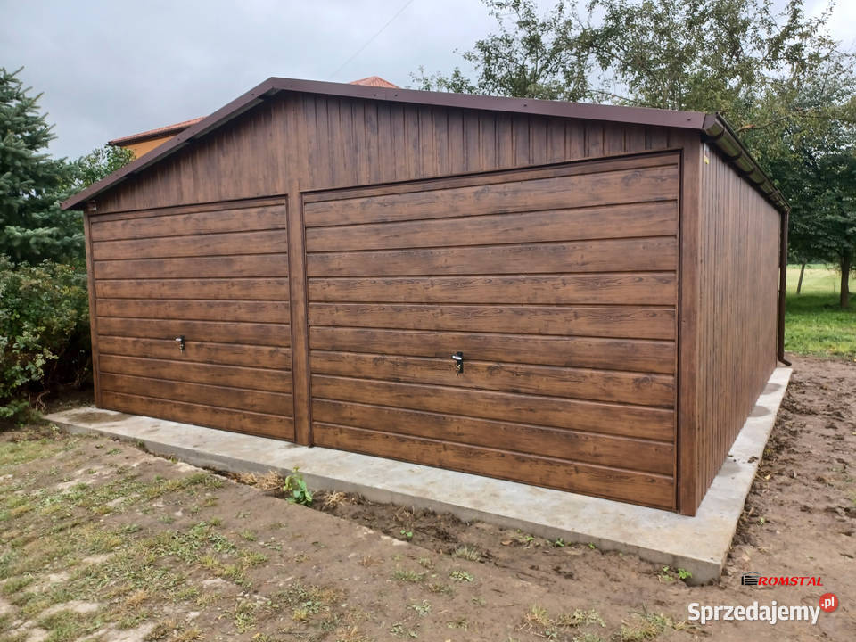 GRAFITOWY Garaż Blaszany 6x6 Garaże Blaszane