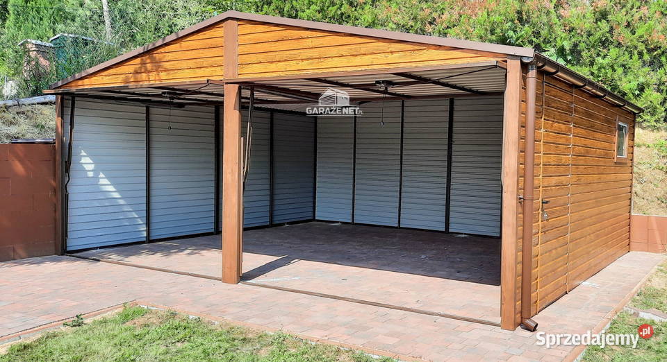 GARAŻ BLASZANY 6m x 58m DWUSPAD 2X BRAMA DRZWI Łapanów sprzedam
